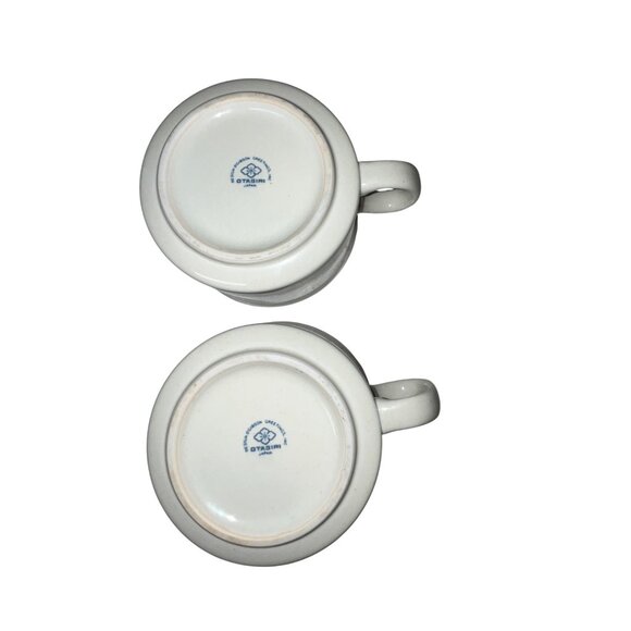 Vintage Seashore Otagiri Soup Mugs Used Set of 2 Japan - Picture 7 of 15